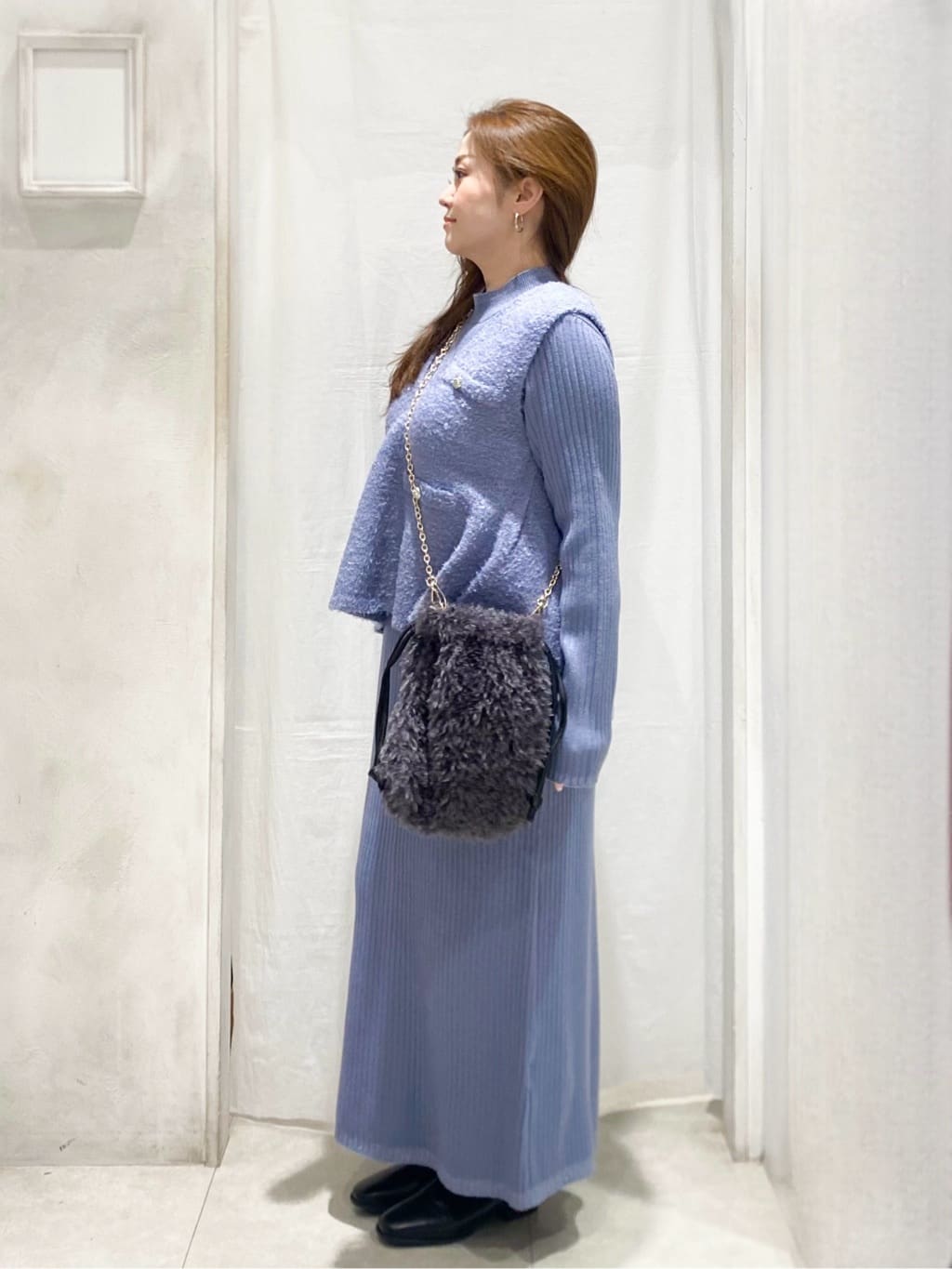 メグミさんの「grove｜プードル巾着チェーンショルダー」を使ったコーディネート