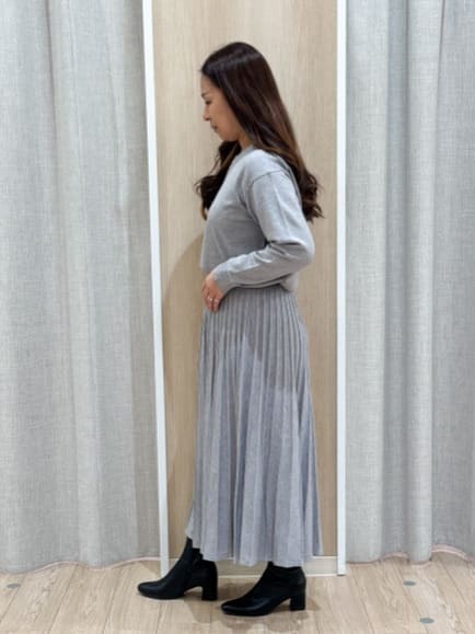 sachiさんの「grove｜【SETUP可能】冬から春まで心地よく　タック編みオーバーサイズニット」を使ったコーディネート