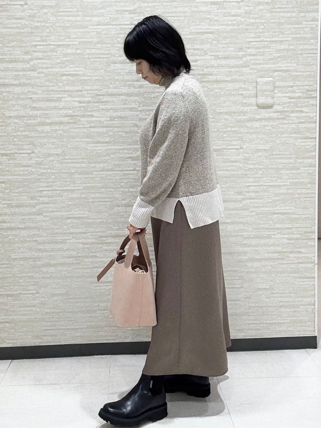 KITAさんの「UNTITLED｜【8色展開/洗える】ウールカシミヤ ハイネックニット」を使ったコーディネート