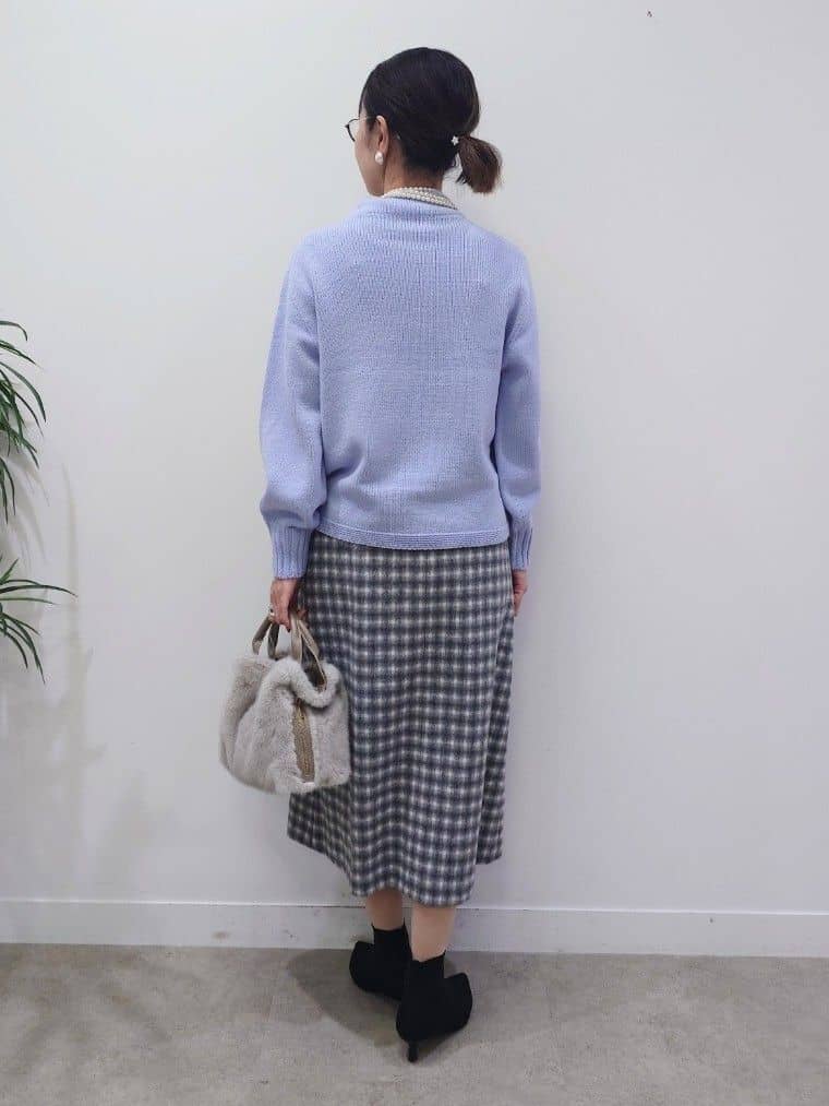 MUTSUKOさんの「UNTITLED｜【洗える】スポンディッシュ ボトルネックニット」を使ったコーディネート