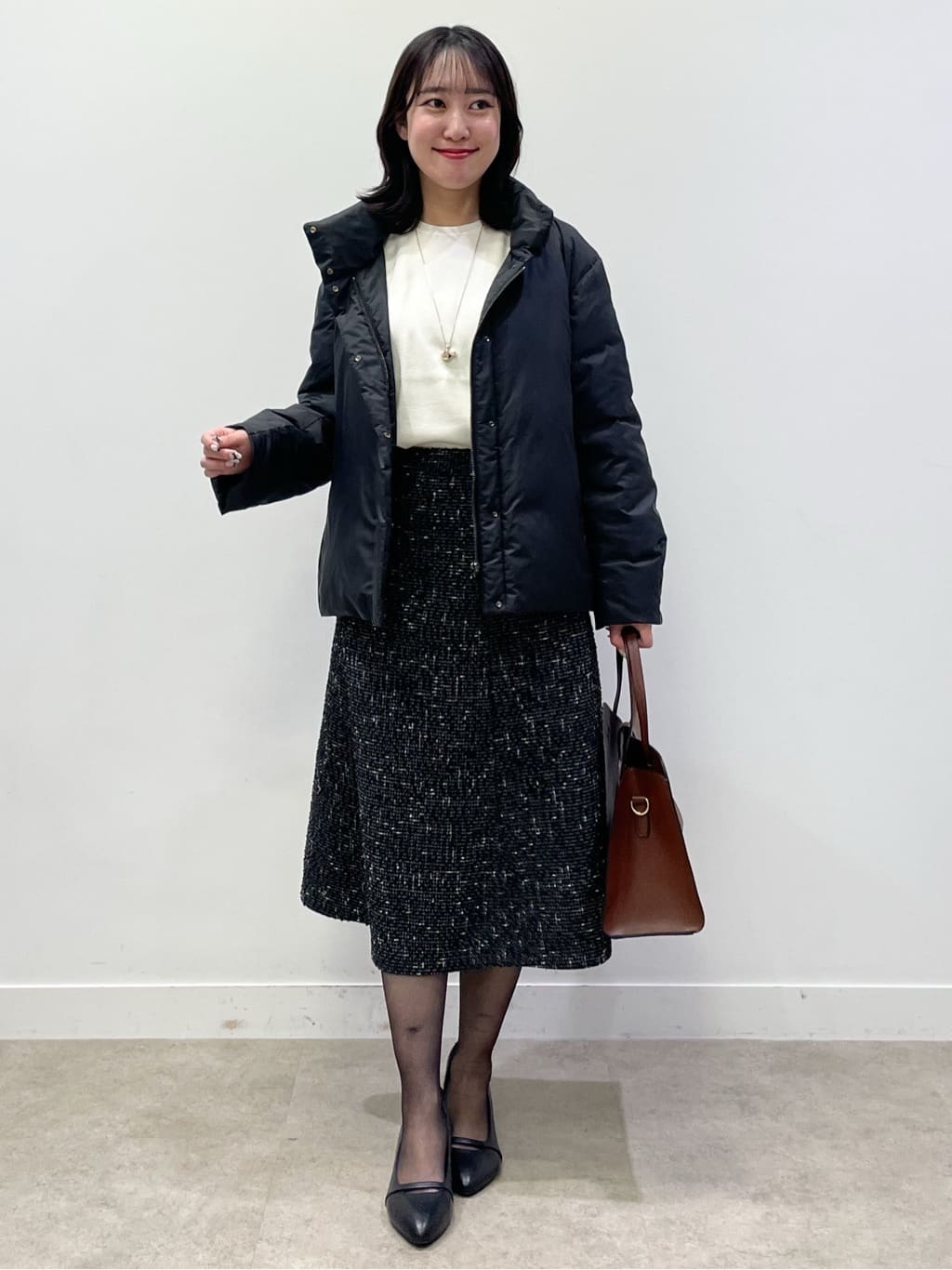 yukariさんの「Reflect｜【すっきりシルエット】ショート丈ダウンコート」を使ったコーディネート