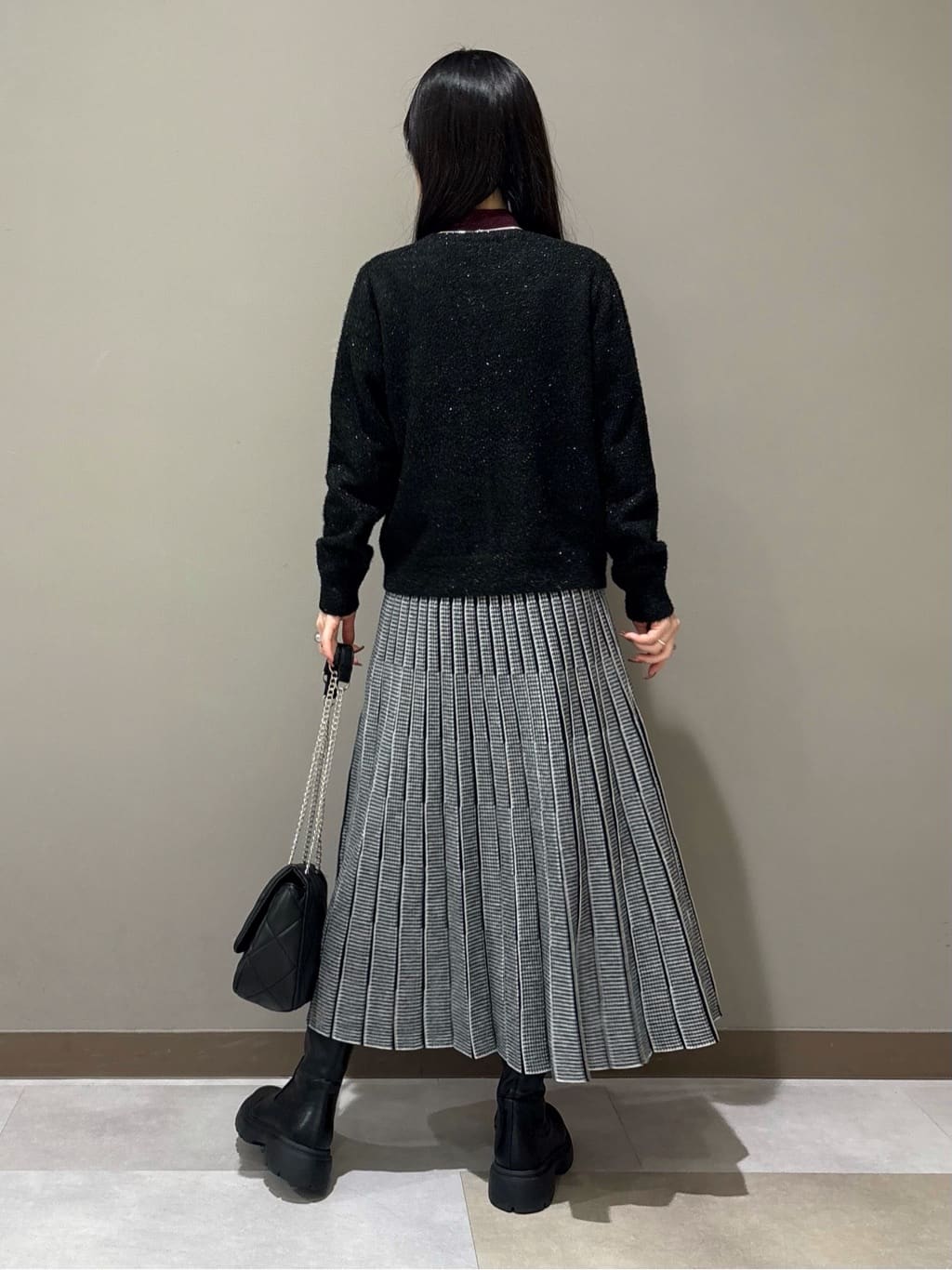 KEIKOさんの「INDIVI｜【洗える】ラメニットカーディガン」を使ったコーディネート