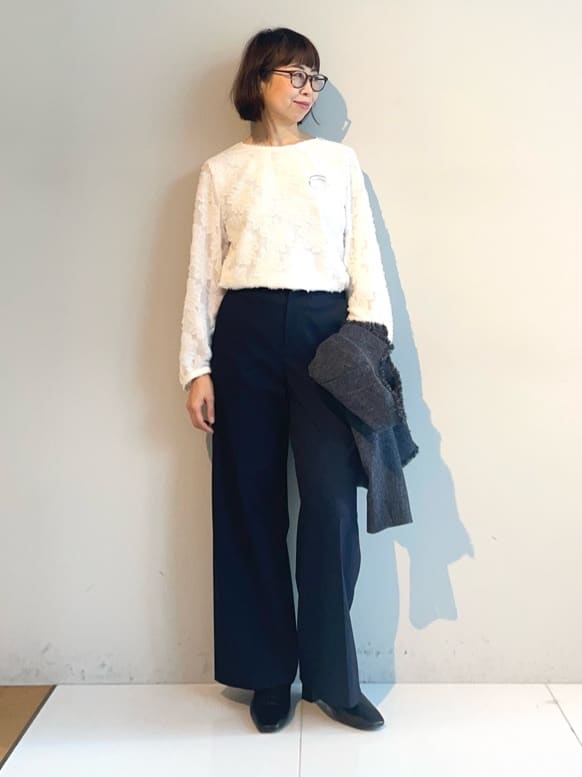 murayamaさんの「INDIVI｜【軽量／SETUP可能】ストレッチツイードジャケット」を使ったコーディネート