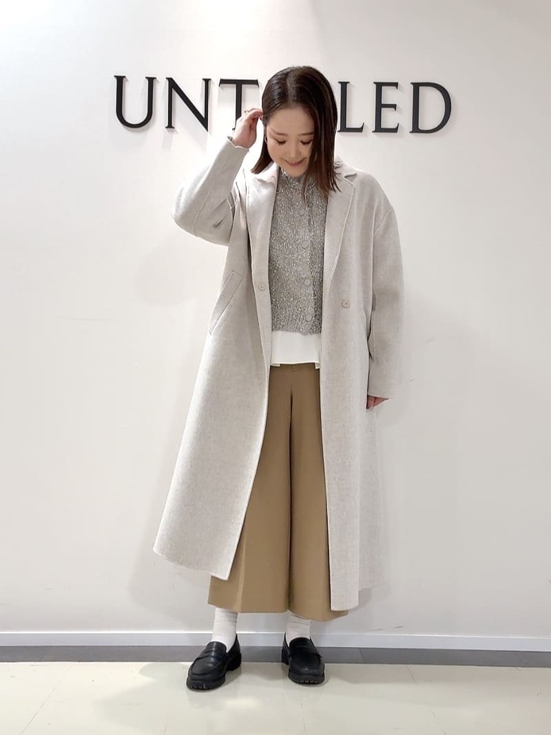 YUIさんの「UNTITLED｜【ロング丈/軽やか】テーラード　リバーコート」を使ったコーディネート