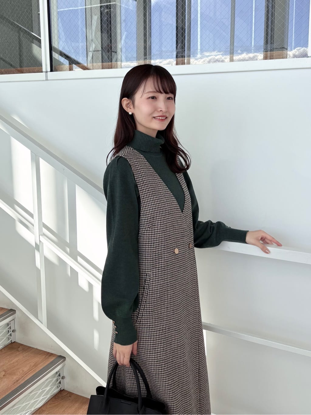 みさかさんの「index｜ラップ風ツイードジャンスカ【洗濯機OK／防シワ】」を使ったコーディネート