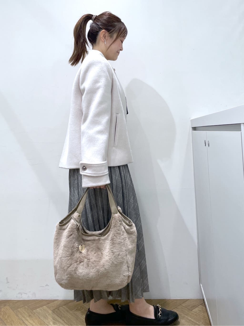 Junさんの「index｜ノーカラーショートコート」を使ったコーディネート