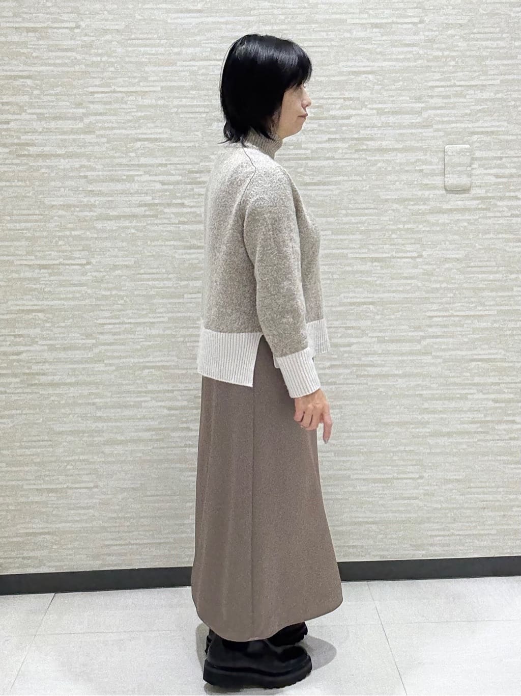 KITAさんの「UNTITLED｜【8色展開/洗える】ウールカシミヤ ハイネックニット」を使ったコーディネート