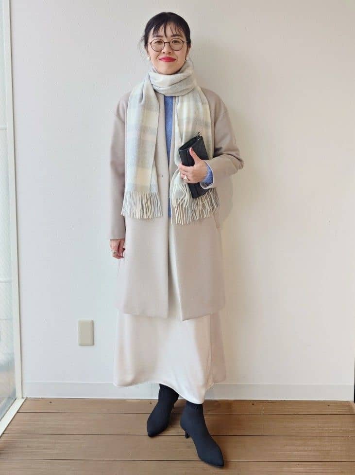 MUTSUKOさんの「UNTITLED｜【ゆったり】アルパカ混シャギーニット」を使ったコーディネート
