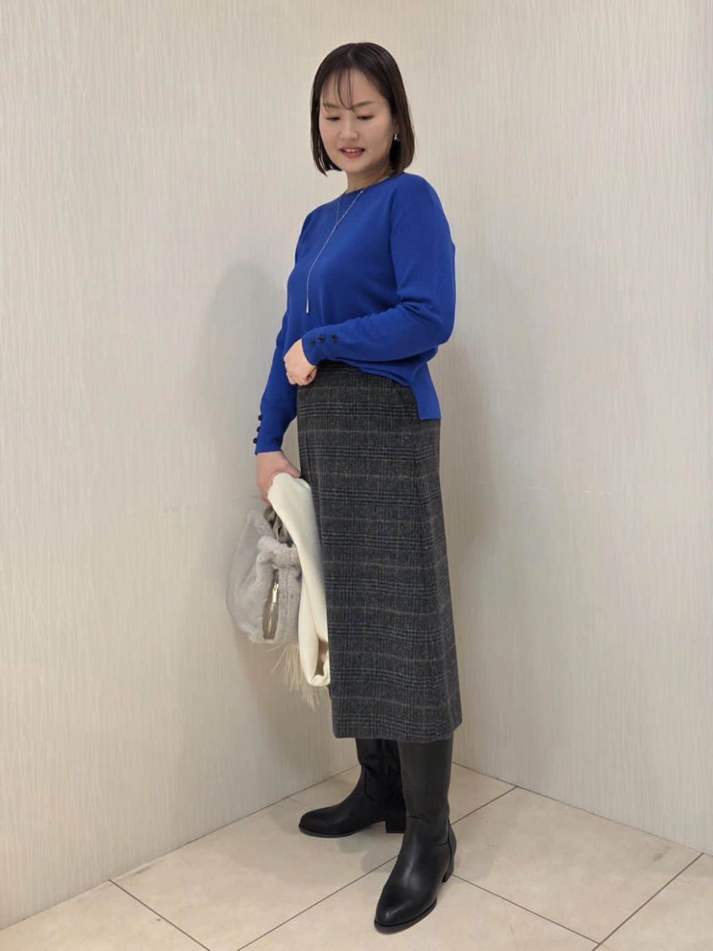 naokoさんの「UNTITLED｜【アンサンブル可/洗える】ウールミラノリブニット」を使ったコーディネート