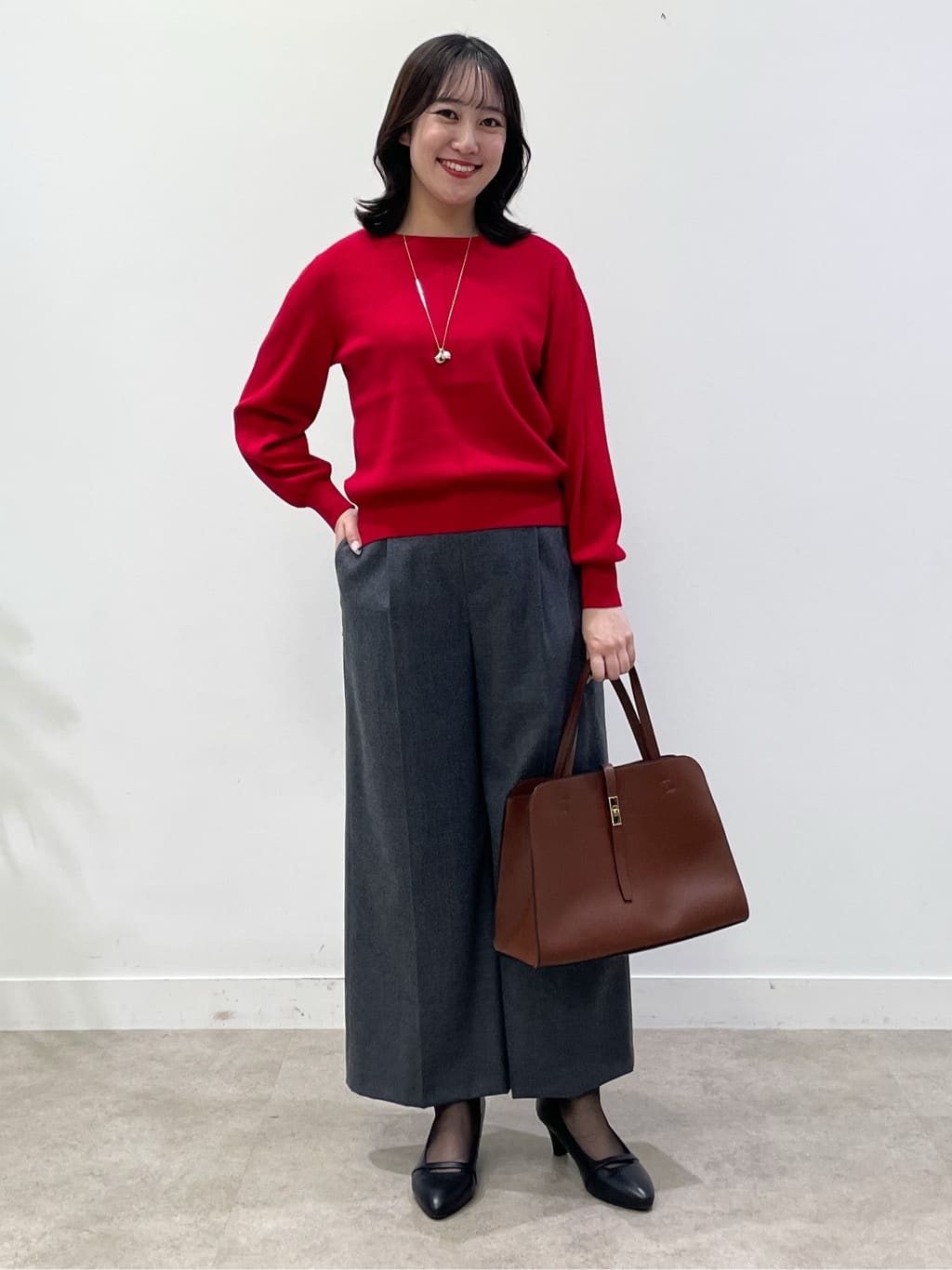 yukariさんの「Reflect｜【選べる6色／長く着られる◎】ボートネックニット」を使ったコーディネート