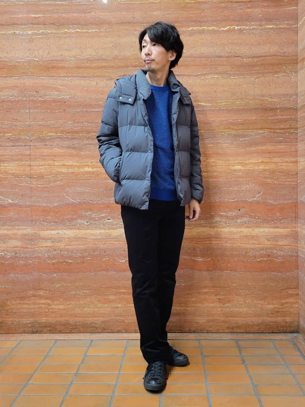 piroyaさんの「TAKEO KIKUCHI｜【袖取り外し可】デタッチャブル ダウンブルゾン」を使ったコーディネート