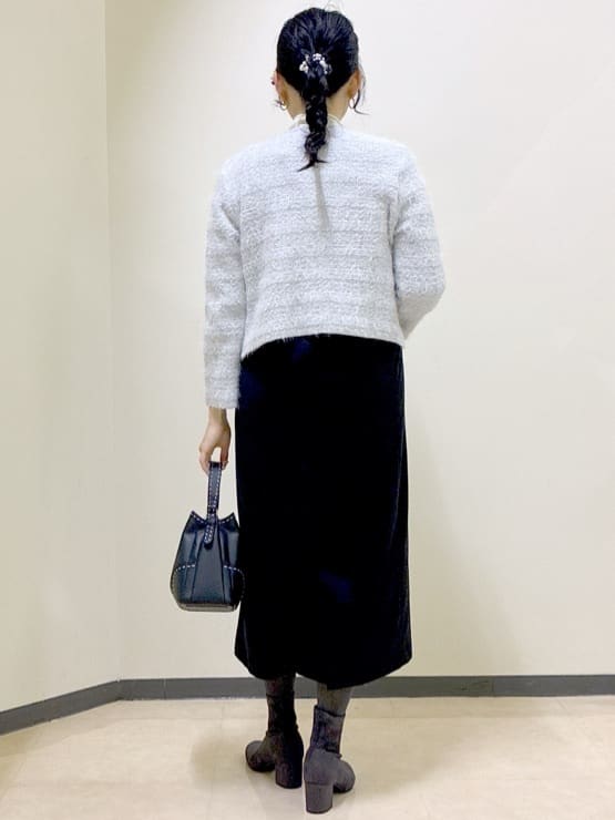  beni_gingerさんの「Reflect｜【お食事会やお出かけに◎】ふんわりジャカード編みカーディガン」を使ったコーディネート