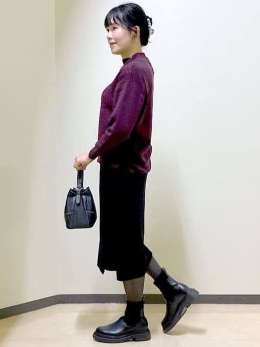  beni_gingerさんの「Reflect｜アーガイル柄ハイネックニット」を使ったコーディネート