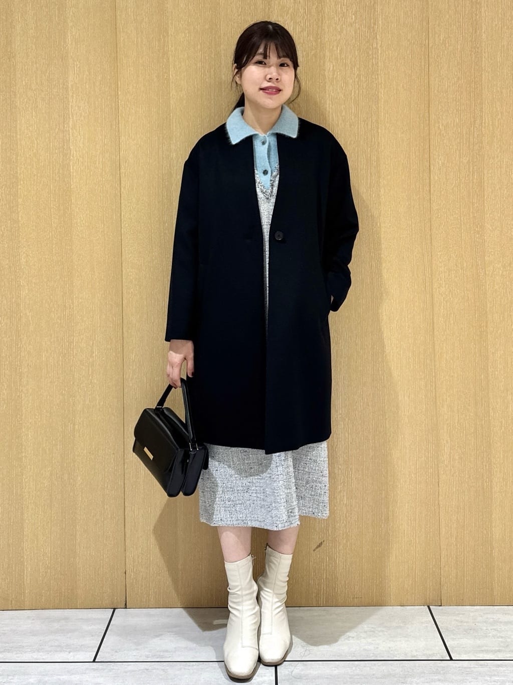 nanaさんの「UNTITLED｜【ふわふわニット/オンオフ使える】フォックスカシミヤ衿付きカーディガン」を使ったコーディネート