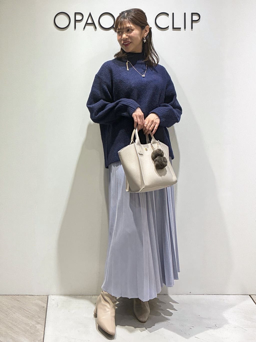 もんちゃんさんの「OPAQUE.CLIP｜ふわふわハイネックニット【洗濯機OK】」を使ったコーディネート