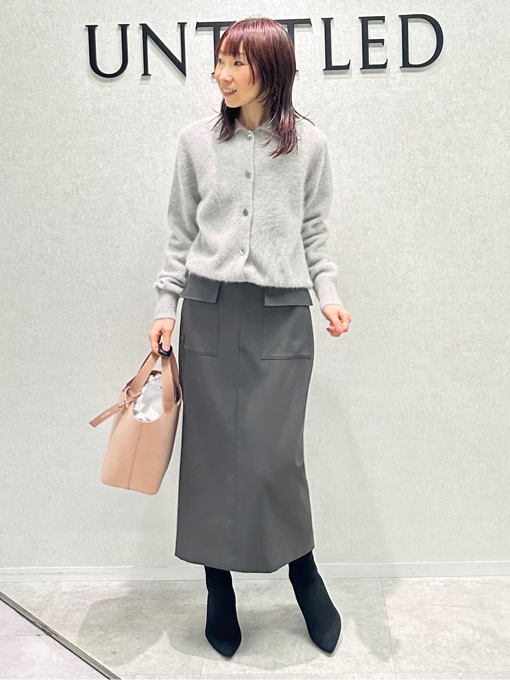 Miwaさんの「UNTITLED｜【エレガント／ミディアウター】ミックスヘリンボンコート」を使ったコーディネート