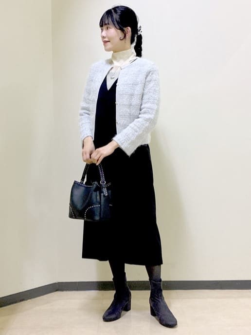  beni_gingerさんの「Reflect｜【お食事会やお出かけに◎】ふんわりジャカード編みカーディガン」を使ったコーディネート