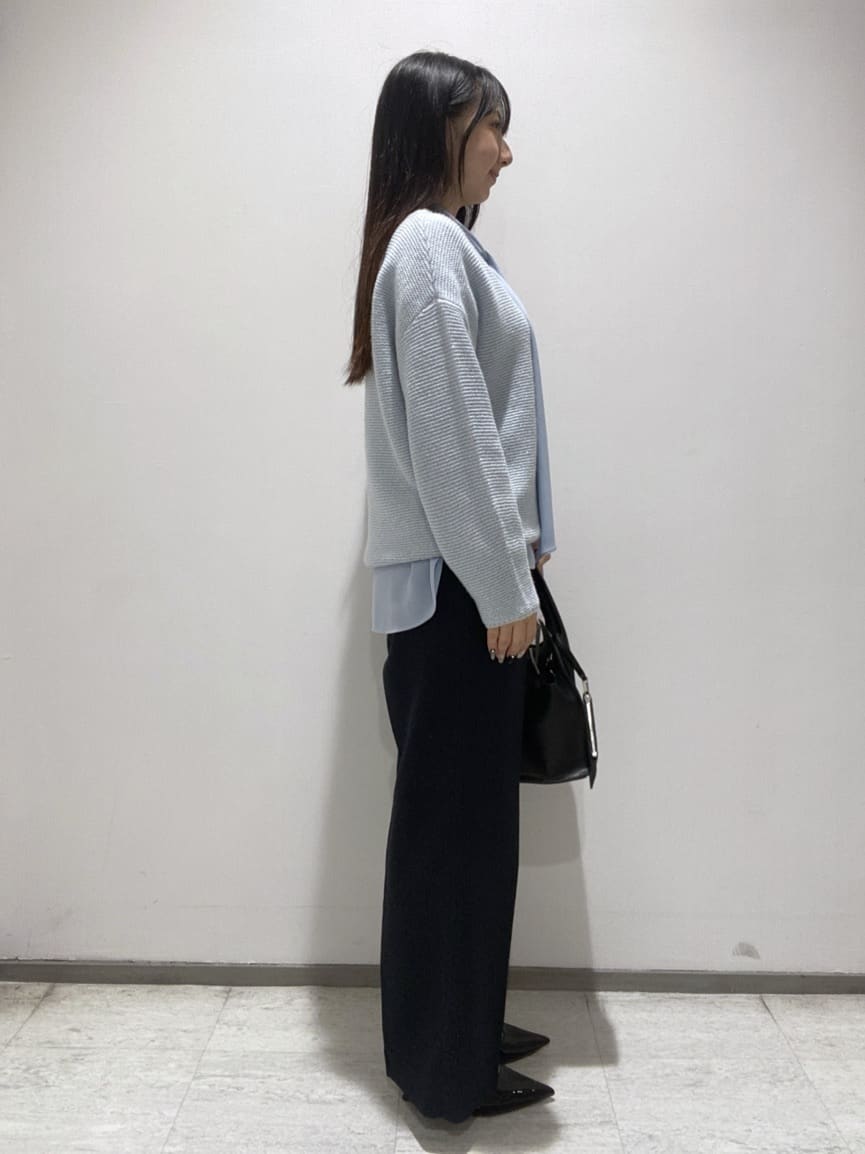 meiさんの「INDIVI｜【洗える】ジョーゼットボウタイブラウス」を使ったコーディネート