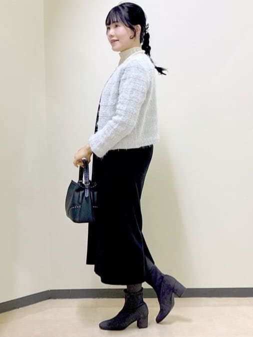 beni_gingerさんの「Reflect｜【お食事会やお出かけに◎】ふんわりジャカード編みカーディガン」を使ったコーディネート