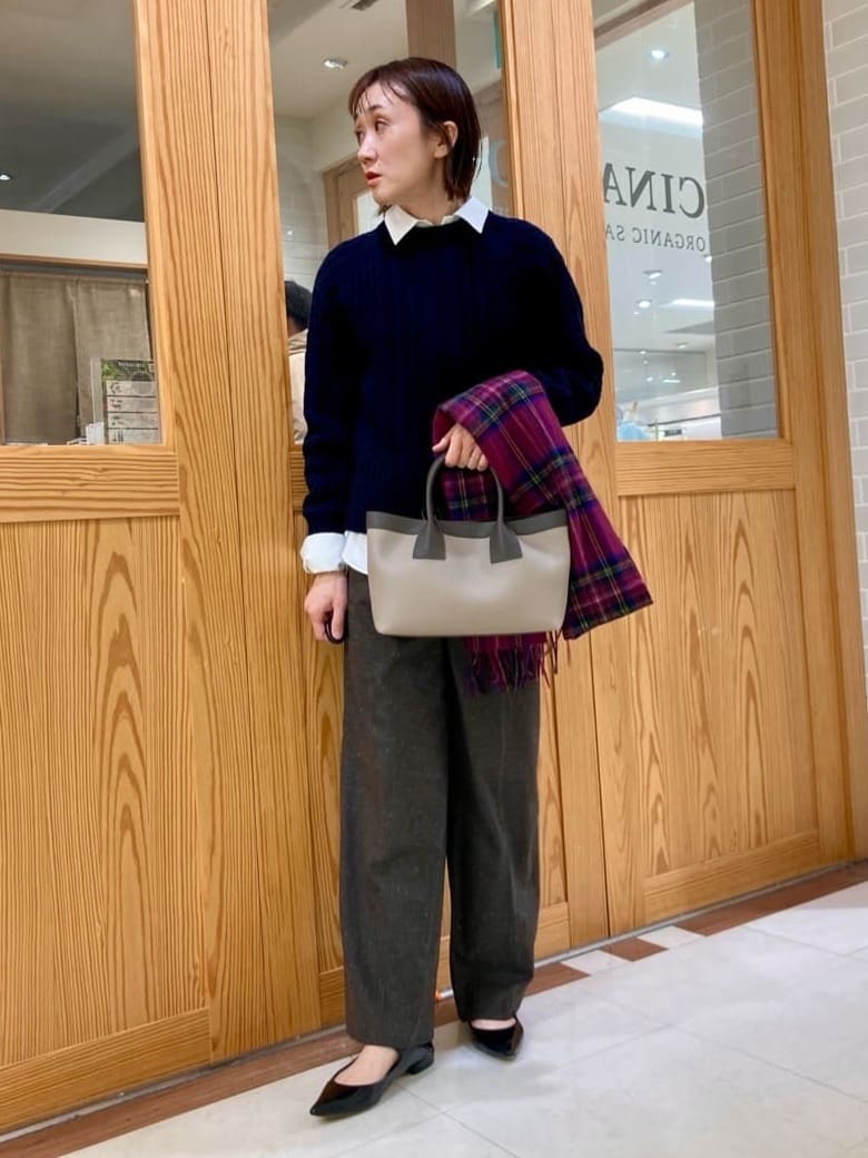 ゆうさんの「UNTITLED｜【洗える】スポンディッシュ ケーブル柄ニット」を使ったコーディネート