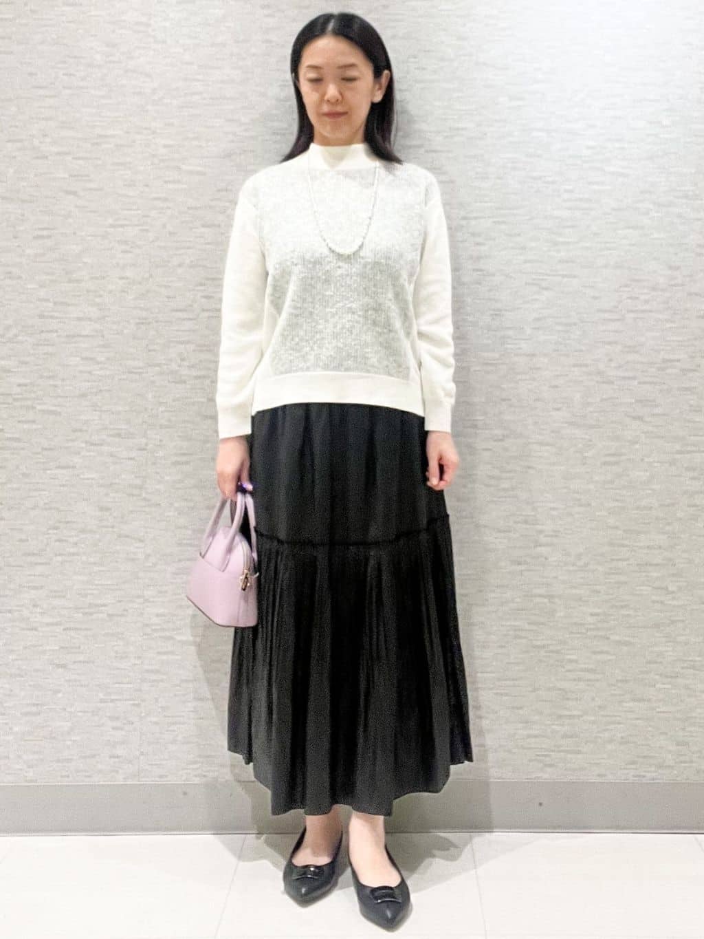 marikoさんの「Reflect｜アーガイル柄ハイネックニット」を使ったコーディネート