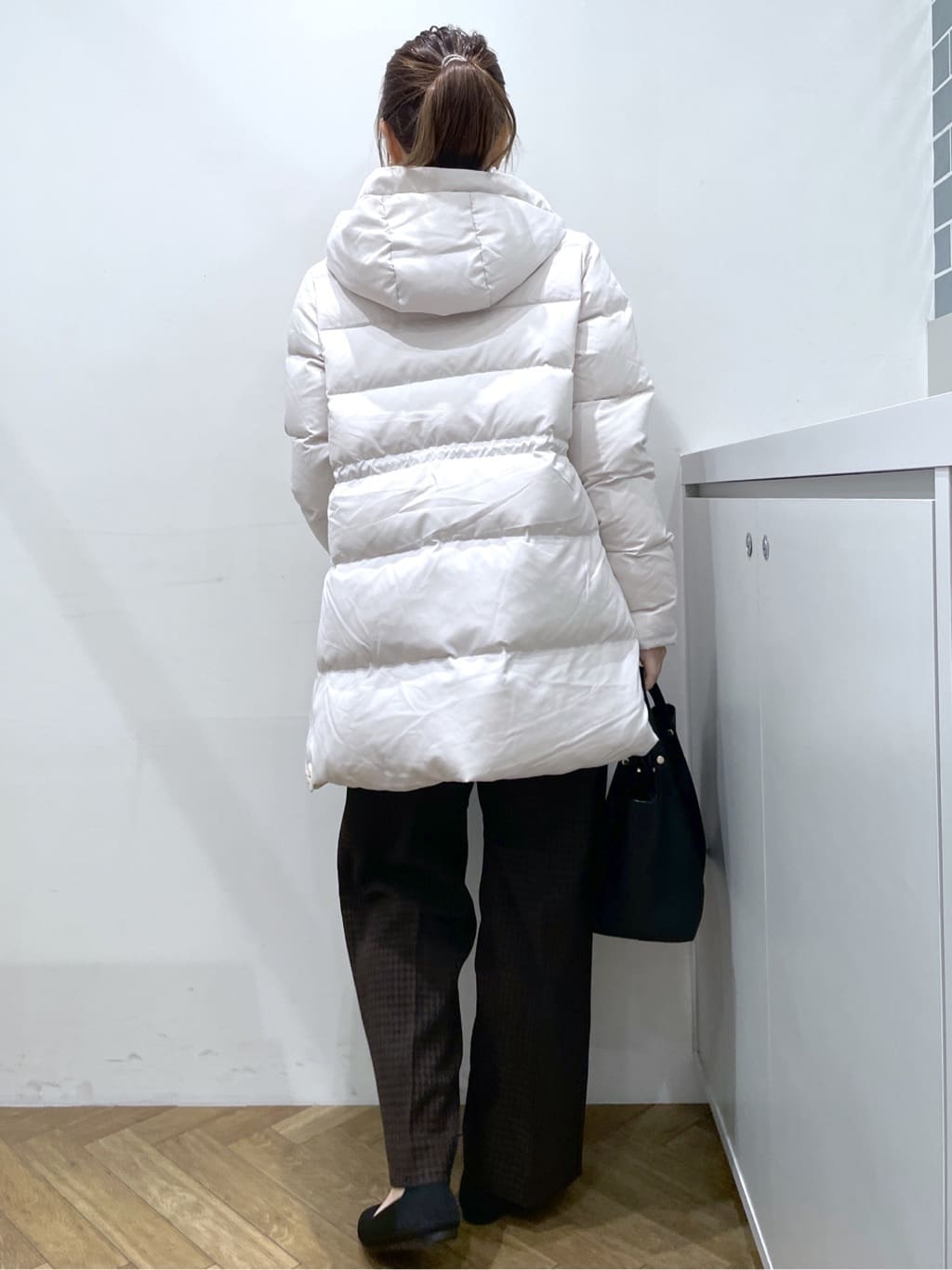 Junさんの「index｜ラメガーター編みボートネックニット【洗濯機OK】《8col／XS～LL》」を使ったコーディネート