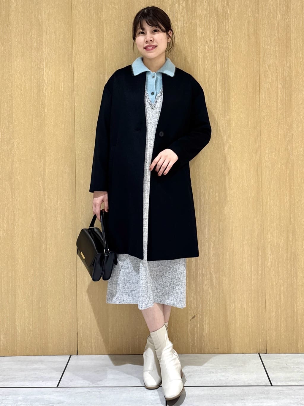 nanaさんの「UNTITLED｜【ふわふわニット/オンオフ使える】フォックスカシミヤ衿付きカーディガン」を使ったコーディネート