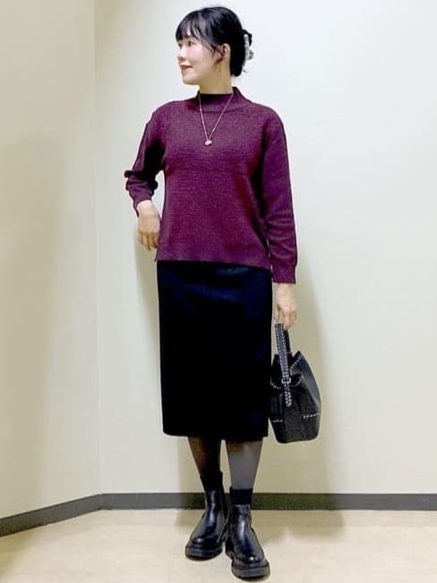  beni_gingerさんの「Reflect｜アーガイル柄ハイネックニット」を使ったコーディネート