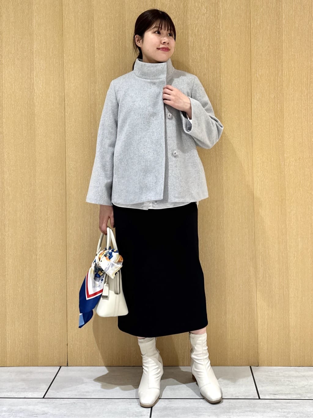 nanaさんの「UNTITLED｜【ゆったりサイズ／着丈短め】ジップニットカーディガン」を使ったコーディネート