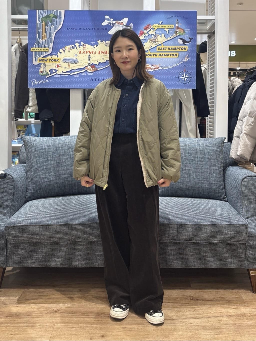risaさんの「Dessin｜【2WAY】リバーシブルタフタボアアウター」を使ったコーディネート