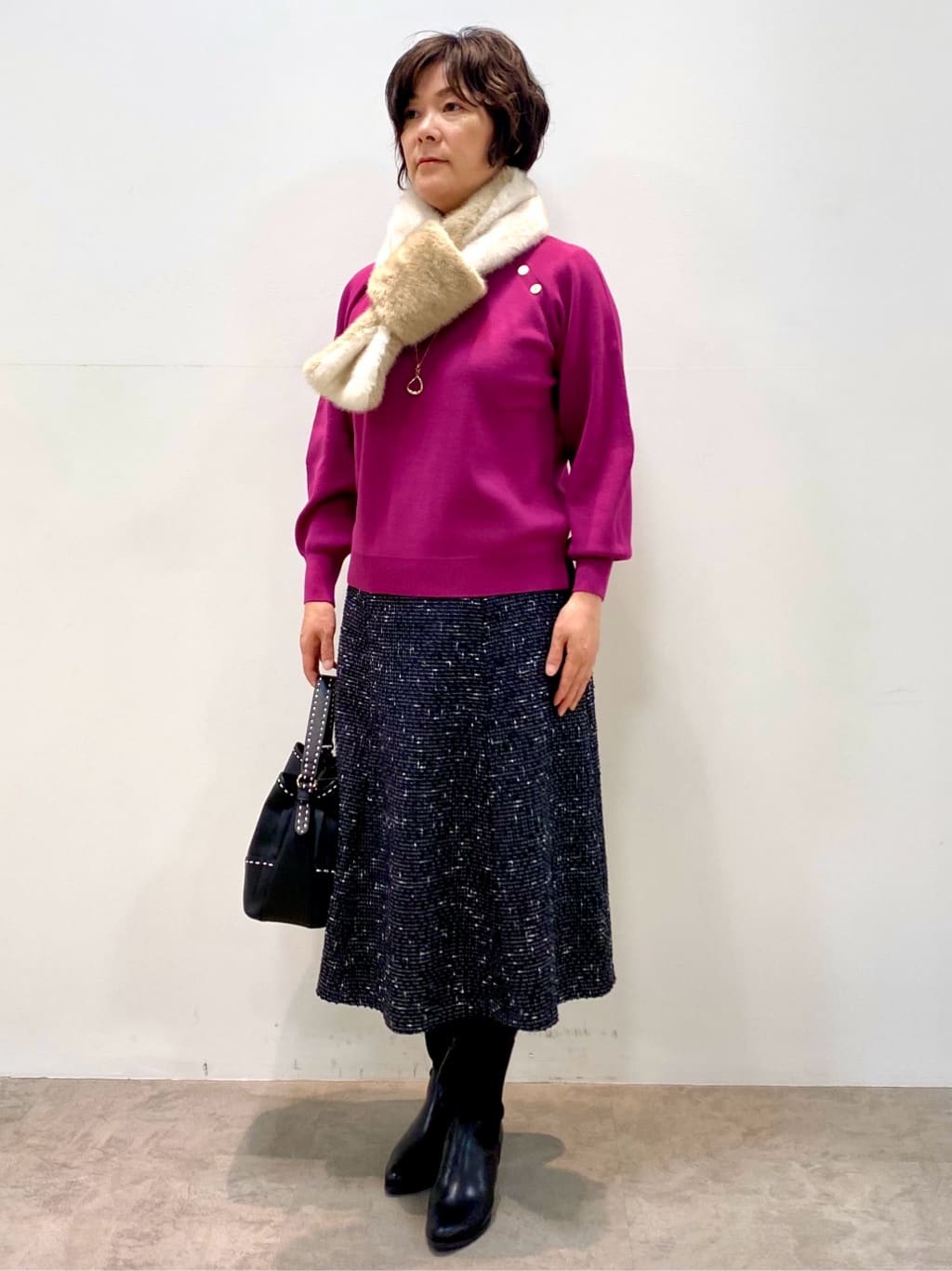 oharaさんの「Reflect｜【ゆったり着られる◎】ラグランスリーブニット」を使ったコーディネート