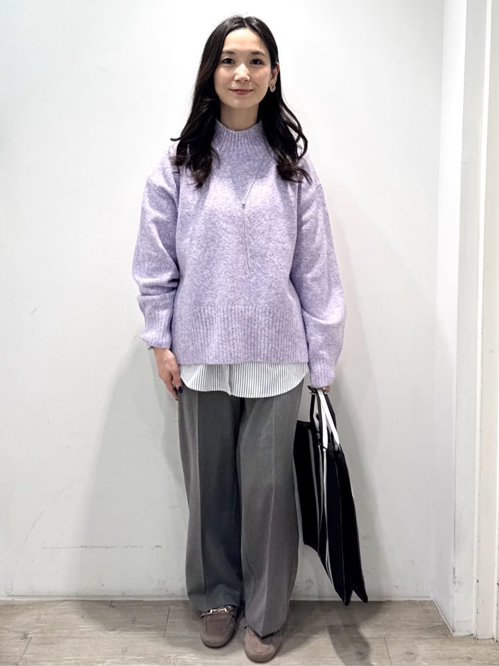 yuicciさんの「OPAQUE.CLIP｜ふわふわハイネックニット【洗濯機OK】」を使ったコーディネート