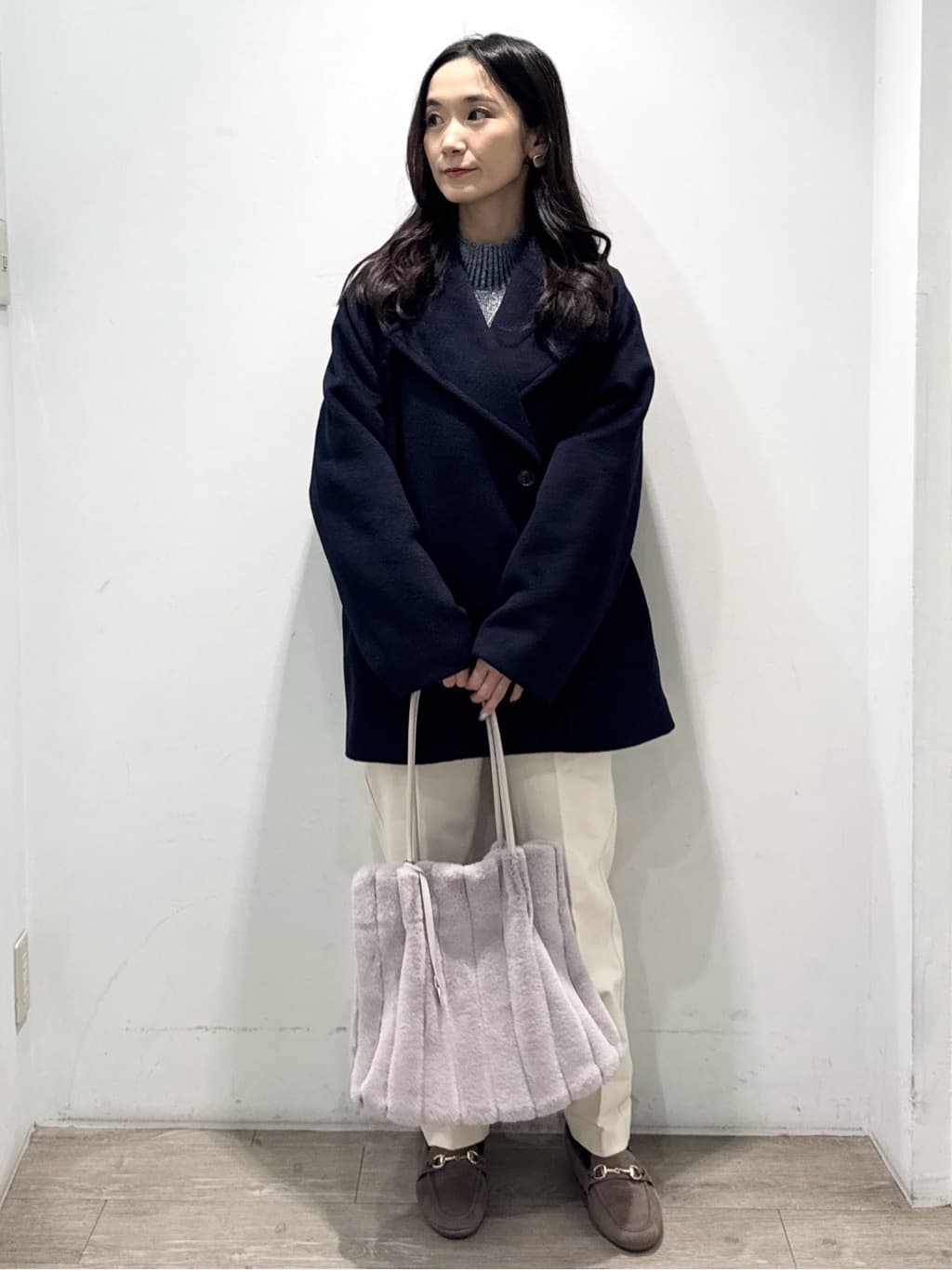 yuicciさんの「OPAQUE.CLIP｜カシミヤブレンドウールミドルピーコート」を使ったコーディネート
