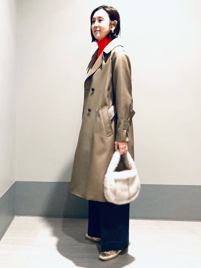 Furuさんの「DRESSTERIOR｜◆コンパクトフェイクファーバッグ」を使ったコーディネート