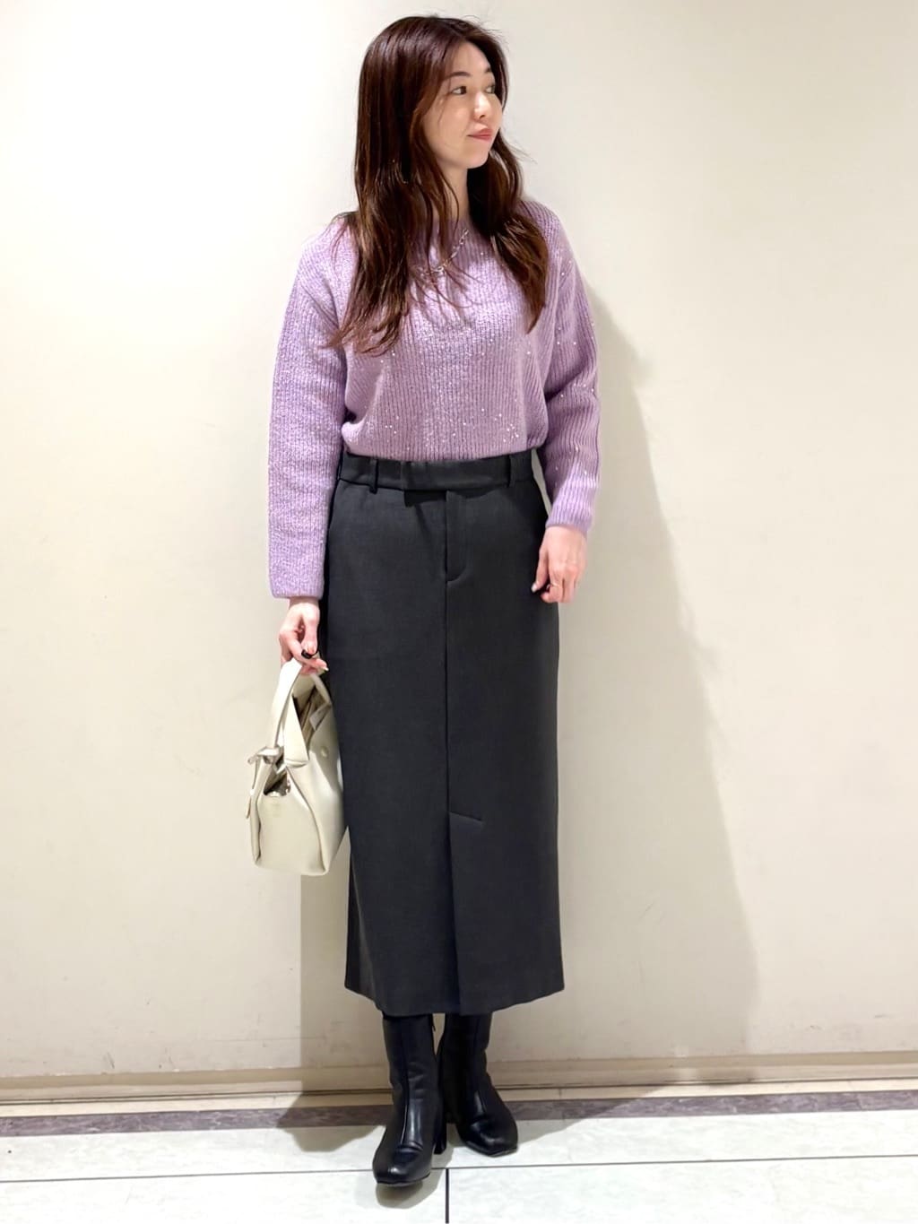 sakiさんの「COUP DE CHANCE｜【手洗い可／日本製】タイトスカート」を使ったコーディネート