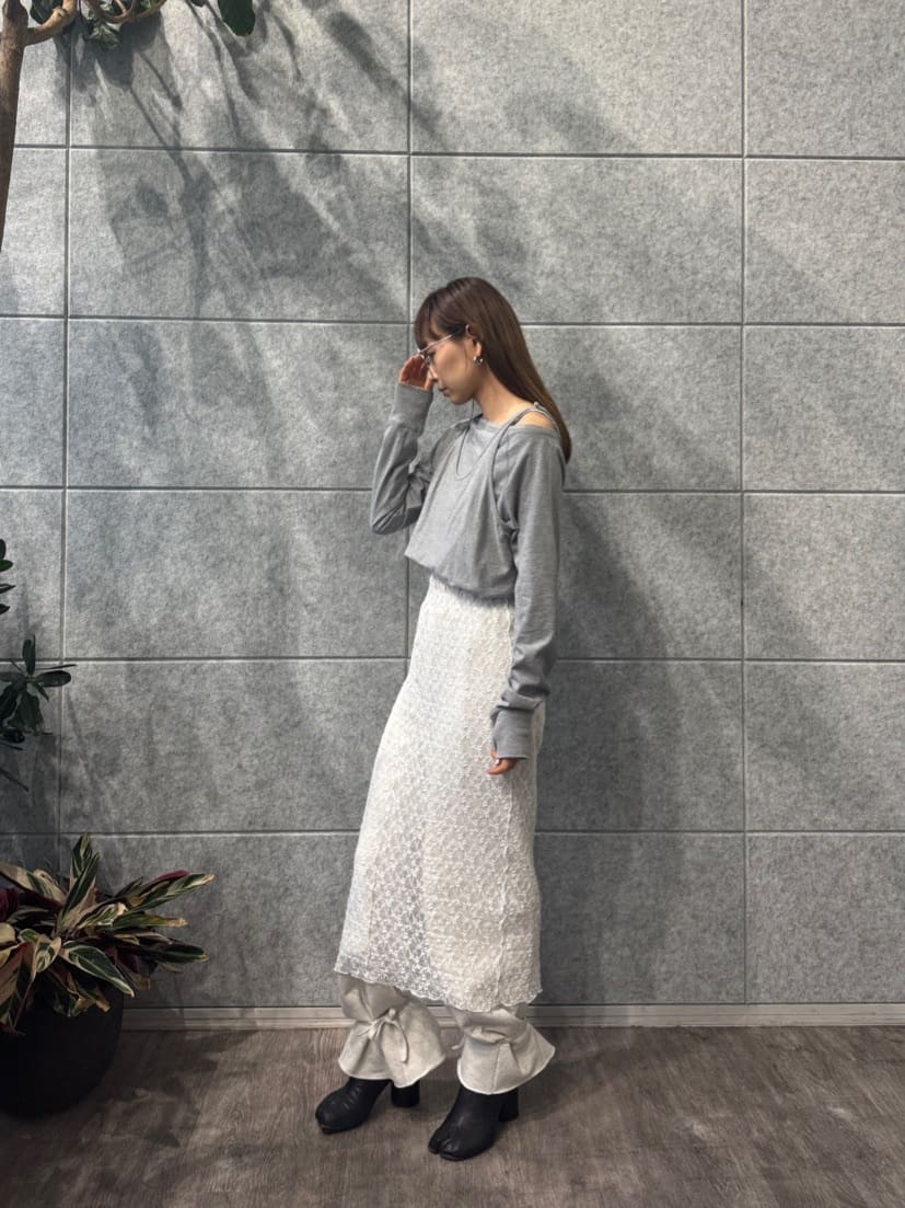 designer yukaさんの「CODE A｜【Re】ribbon sweat pants」を使ったコーディネート