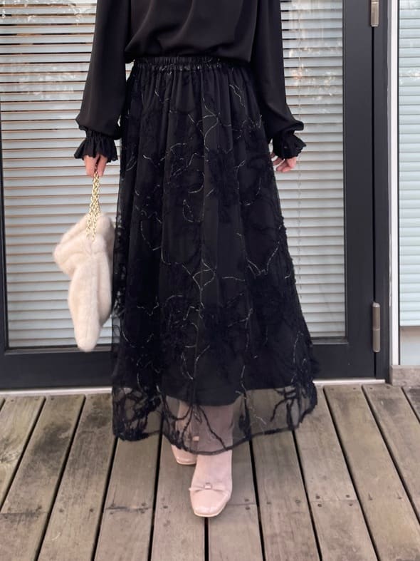 abeさんの「Couture brooch｜【2WAY・ハレの日・通勤】エンブロレースブラウス」を使ったコーディネート