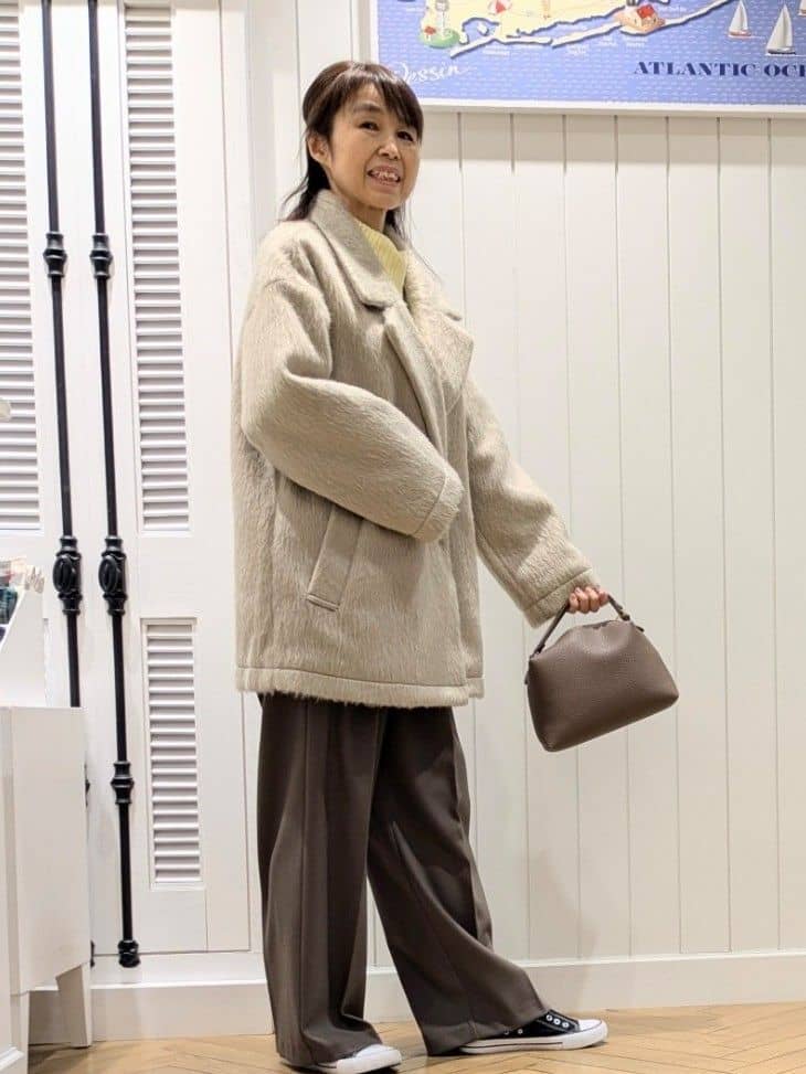 keikoさんの「Dessin｜シャギーコート」を使ったコーディネート