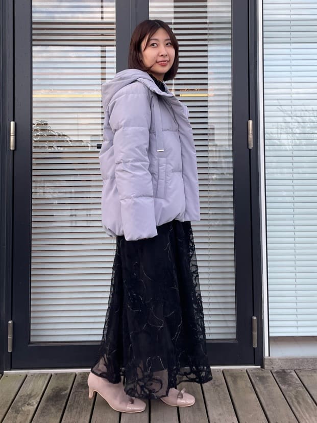 abeさんの「Couture brooch｜【冬の名品・撥水】愛されダウン」を使ったコーディネート
