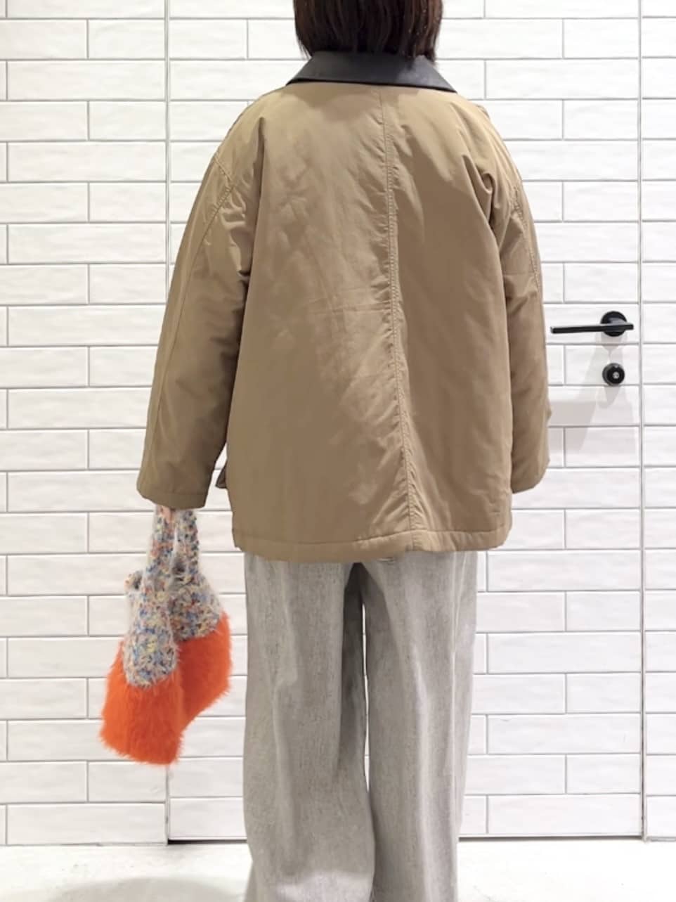 しおりさんの「OPAQUE.CLIP｜《CLASSY掲載》ステンカラー中綿コート【洗濯機OK】」を使ったコーディネート