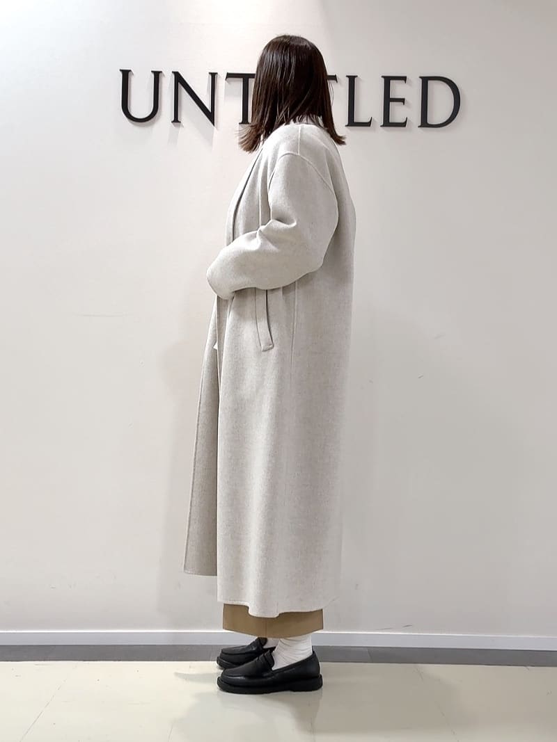 YUIさんの「UNTITLED｜【ロング丈/軽やか】テーラード　リバーコート」を使ったコーディネート