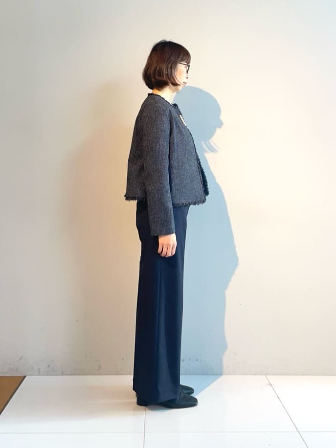 murayamaさんの「INDIVI｜【軽量／SETUP可能】ストレッチツイードジャケット」を使ったコーディネート