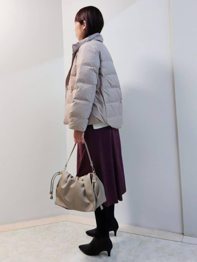 エリさんの「Reflect｜【すっきりシルエット】ショート丈ダウンコート」を使ったコーディネート
