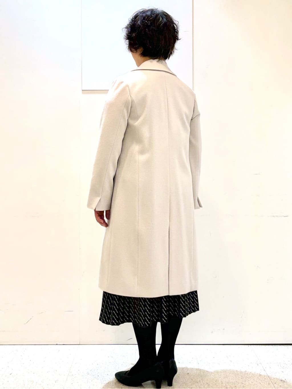 ヤスコさんの「Reflect｜【SS-4Lサイズ／選べる6色】テーラードカラーロングウール混コート」を使ったコーディネート