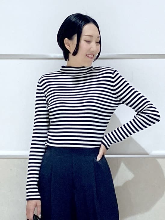 eriko さんの「Dessin｜【洗える】リブタートルネックニット」を使ったコーディネート