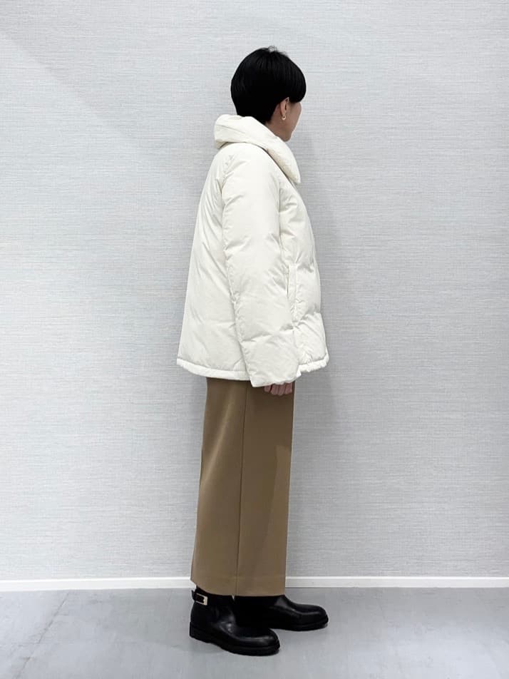 Yukoさんの「UNTITLED｜【ツイード調/コンパクト丈】ブークレーボートネックニット」を使ったコーディネート