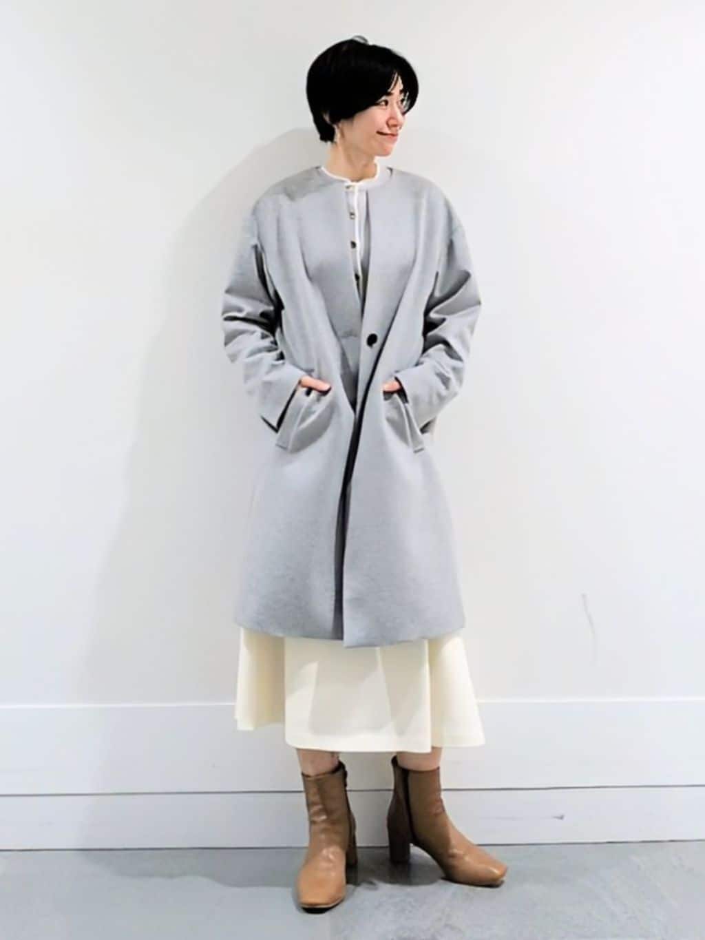 ミズタさんの「UNTITLED｜【アンサンブル可/洗える】ウォームスパン カーディガン」を使ったコーディネート