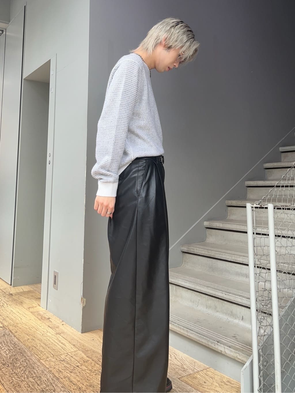 こうへいさんの「TAKEO KIKUCHI｜メランジ ニットプルオーバー」を使ったコーディネート