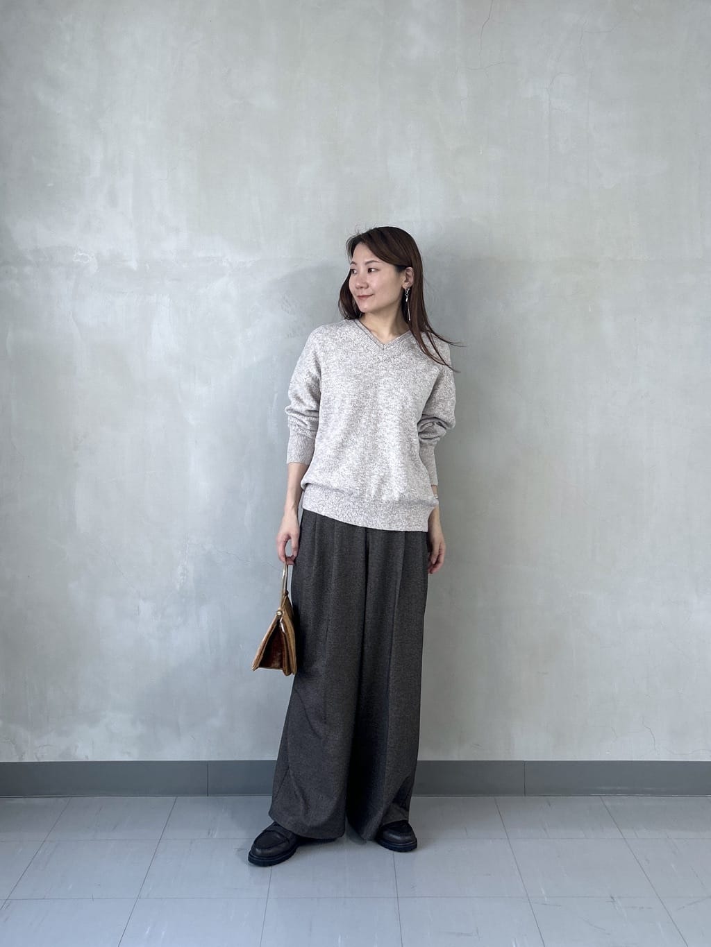 takaさんの「INDIVI｜ツイードタックワイドパンツ」を使ったコーディネート