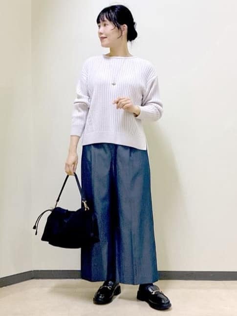  beni_gingerさんの「Reflect｜【ゆったり着られる◎】ワイドリブニットプルオーバー」を使ったコーディネート